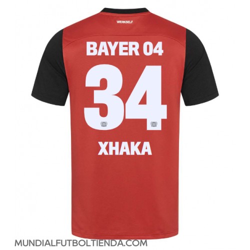Camiseta Bayer Leverkusen Granit Xhaka #34 Primera Equipación Replica 2024-25 mangas cortas